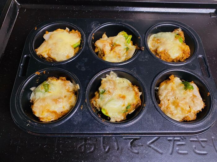 残り物にパン粉を混ぜて美味しくおかずケーキ
