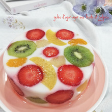 キラキラ!!フルーツたっぷり♡フルーツカルピス寒天♪オイコス入り