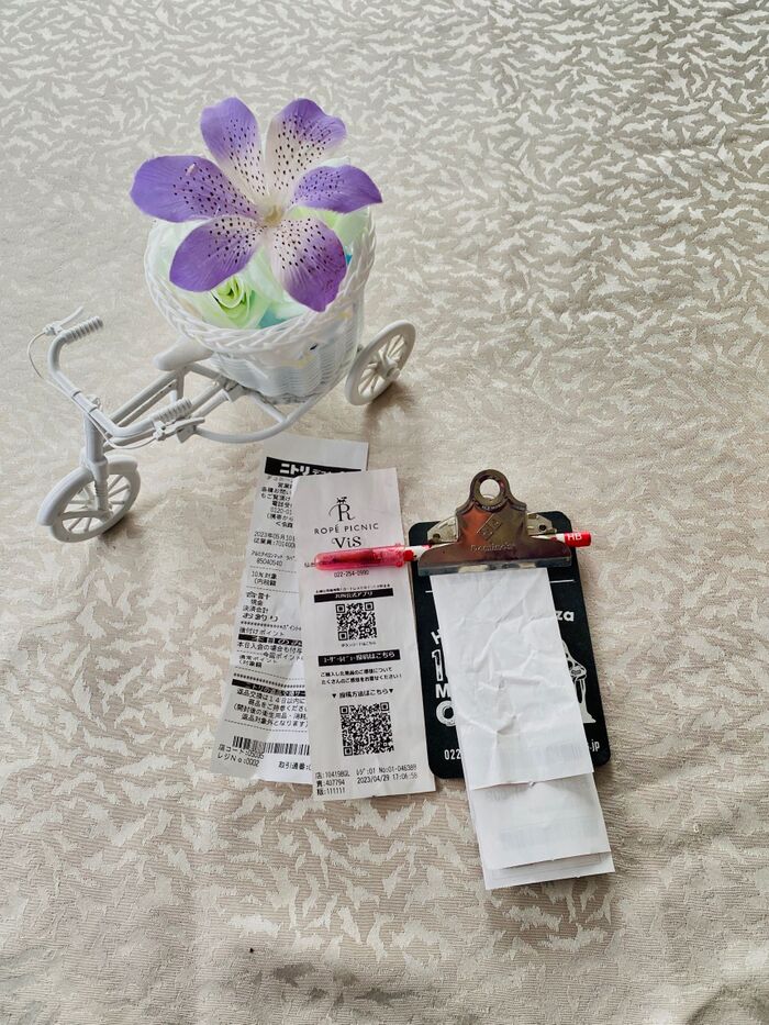 この大きさがベスト!溜まる溜まるレシートを使ってメモ帳