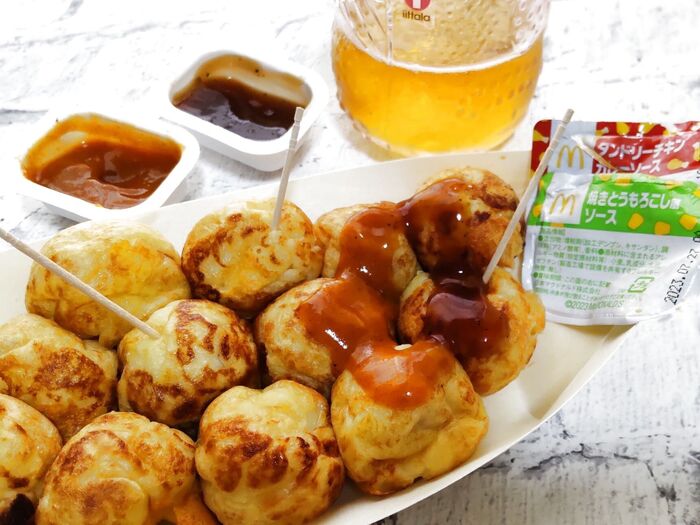 初めてかも!こんなたこ焼き~♪面白い~!