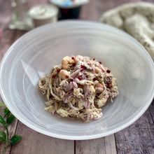 オイコスでもどす切り干し大根と小エビのゆかり風味サラダ