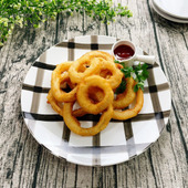 【新玉ねぎのオニオンリング】便利な野菜だし使用!