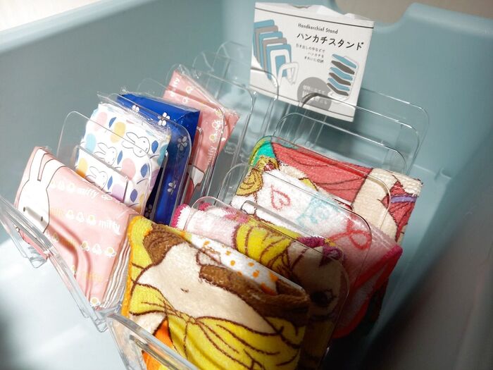 【セリア】キレイに整います☆朝のバタバタにハンカチスタンド!