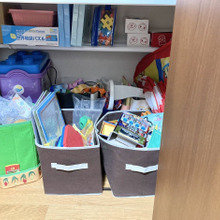 おもちゃは見せる!押入れの中に棚や引き出しを設置しない収納