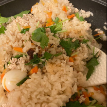 土鍋で鶏釜めし!後は味噌汁と漬物でおしまい♪