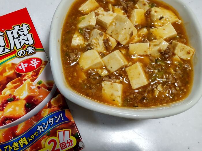 【ヘトヘトな時におすすめ】皆知ってる救世主的存在♡市販品にちょい足しで作る麻婆豆腐♪