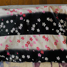 掛け布団に、浴衣でカバーを使って長座布団