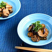 【茄子のピリ辛和え物】便利な野菜だし使用!