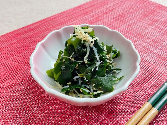【わかめと生姜のだし酢和え】便利な野菜だし使用!