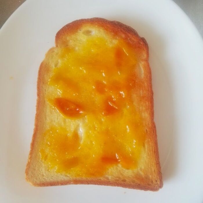 ここに粗熱が取れた梅を塗って(種は排除)
