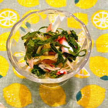 たこと大葉とみょうがの和物