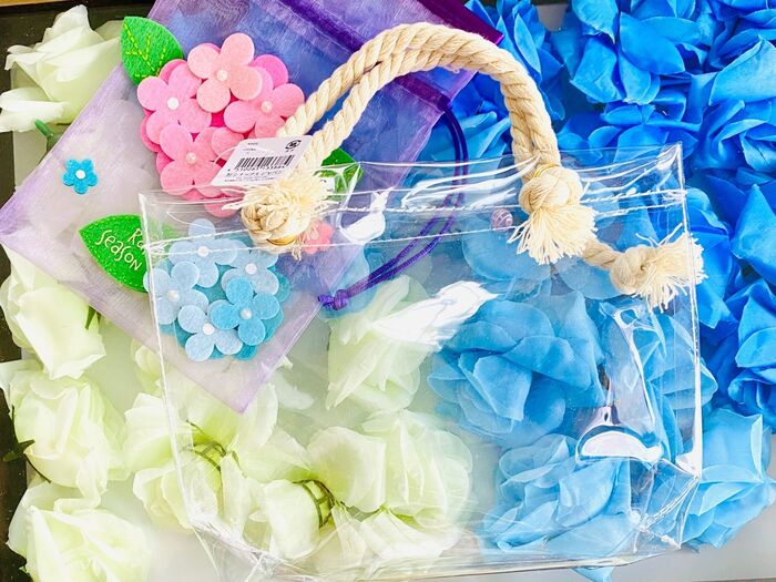 クリアなバックでハンドメイド(^-^)