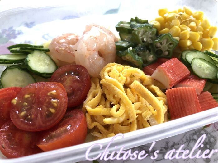食欲がなくてもこれならOK♪目にも鮮やか【モザイク冷やし中華】