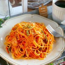 カルディの『ハリッサ』を少し入れるだけでまるで喫茶店の味♪大人のナポリタン