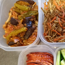 ししとうと茄子ときのこのトマト煮