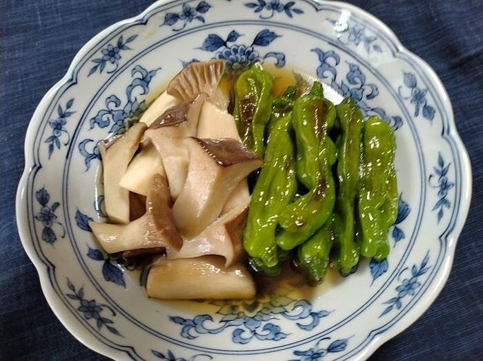 【ししとうとエリンギの揚げびたし】油跳ねしないポイント