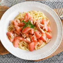 簡単♪トマトとツナ缶の冷製パスタ