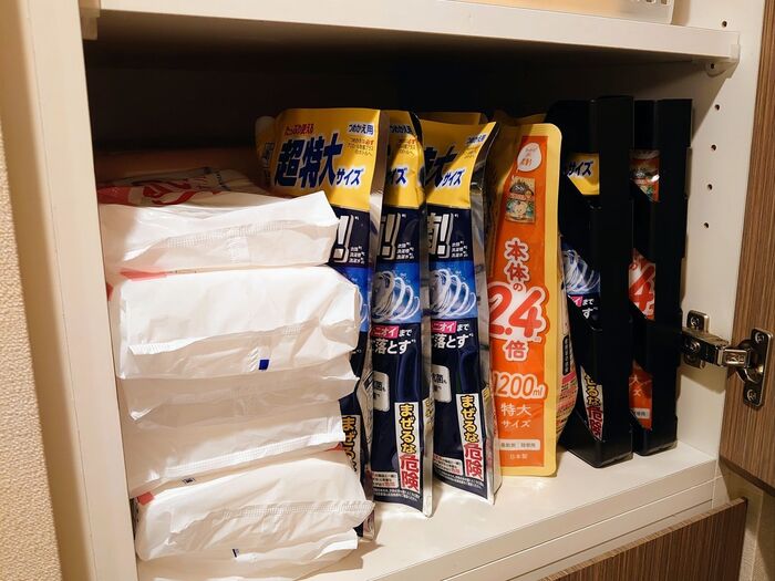 ケースがあると多く収納出来る