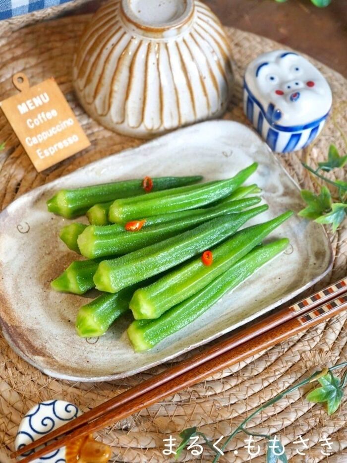 毎日でも食べたい♪牛角風~オクラの1本漬け