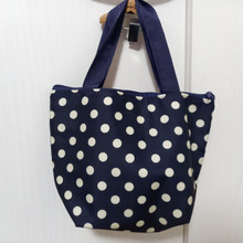 【ダイソー】水玉模様♡ドット柄というのネ♪ひとめぼれのトートバッグ