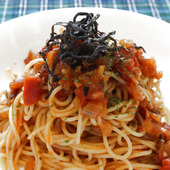 昆布を使って味付けカンタン♪トマトの冷製パスタ