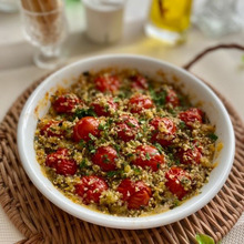 ごまがポイント!簡単おいしいプチトマトのオーブン焼き