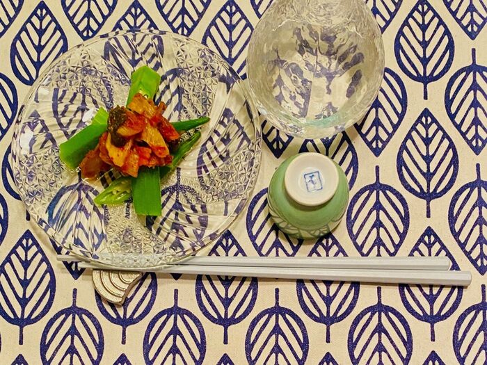 オクラのキムチ和え