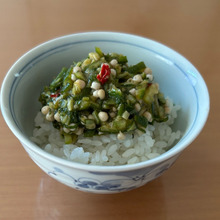 ピリ辛ポン酢の「オクラとろろ」