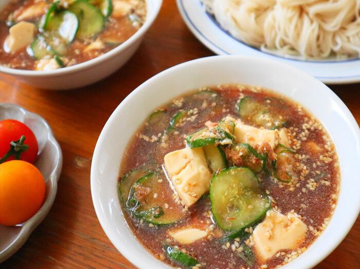 ツナ缶で手軽にすぐできる!つい食べ過ぎちゃう冷や汁風素麺
