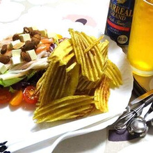 お家one plate サラダご飯 ノンカニ、トレビス、クリチ、アマンド、トマト