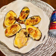 茄子とツナのピザ