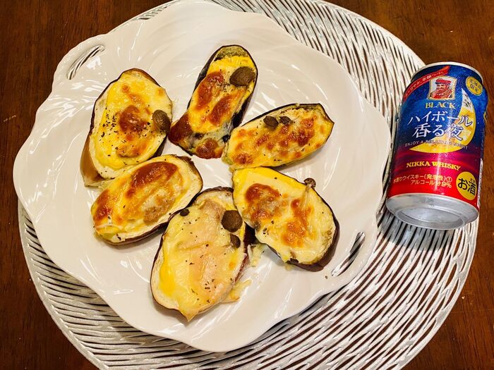 茄子とツナのピザ