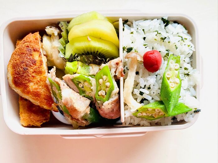 豚巻きオクラ!お弁当にも最適(*^◯^*)