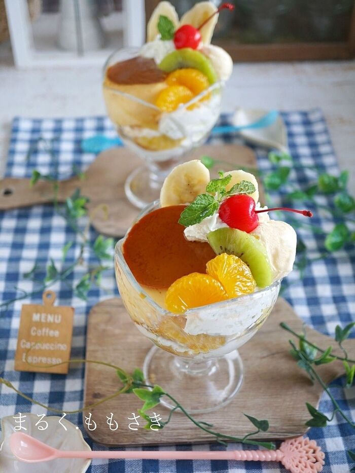 1度作りたかった!自家製ぷりんパフェ