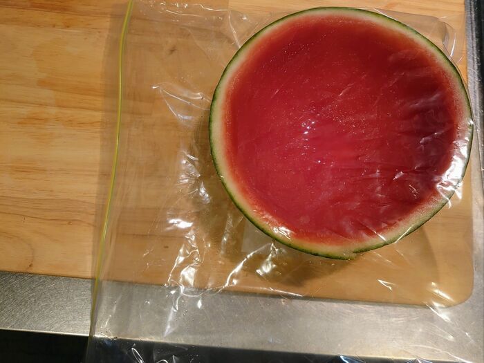 今日は使わないので、保存袋に入れて冷蔵保存