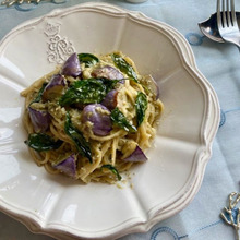 とろ〜りクリーミー!なすのリングイーネ