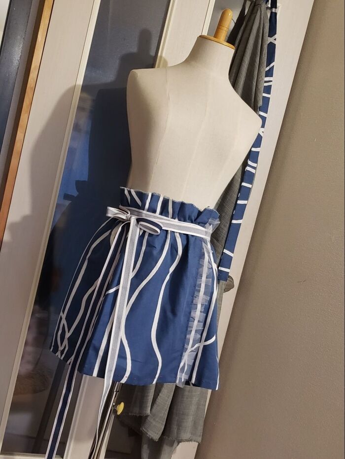 波、砂浜イメージの夏にぴったりなサロンエプロン**