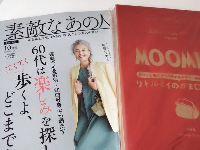 【60代雑誌付録開封ー!】大人女子がときめいた!北欧風がま口ポーチ!リトルミイが主役ですー♪