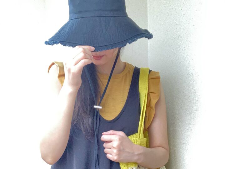 【GU】「顔が確実に小さく見える!」と超人気!大ヒットの夏ハットかぶってみた♡