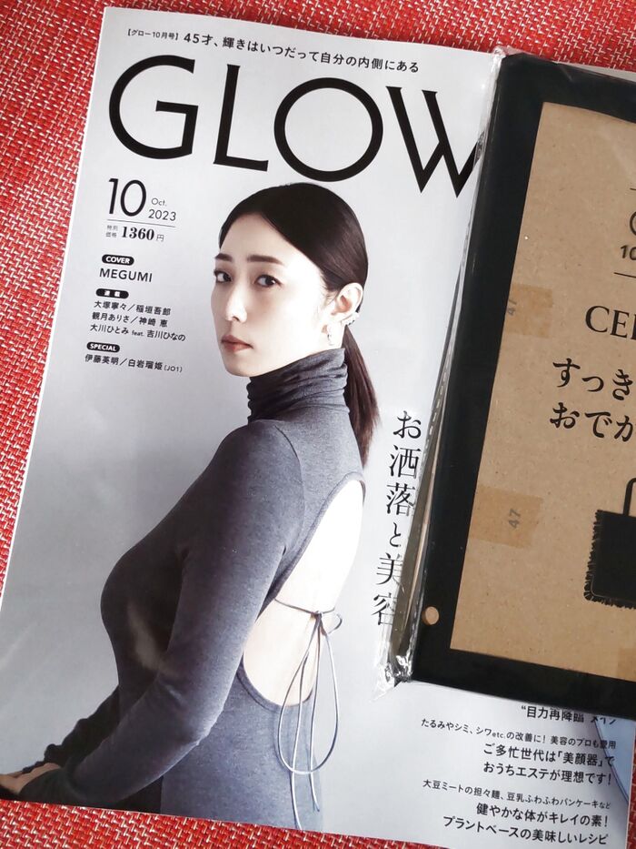 ブラック×フリルのトートバッグが凄くいいー!「GLOW 10月号」開封!すっきり持てて大人可愛いー♪