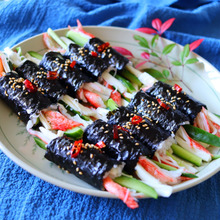 チーズとカニカマ入り♪和モダンなコマキンパ