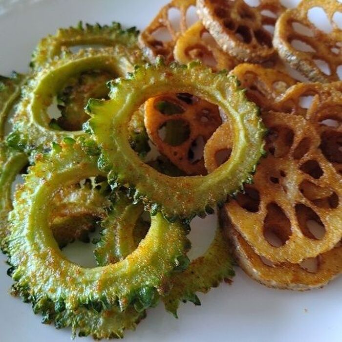 ゴーヤとレンコンの野菜チップス