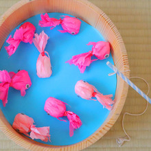 おうちで遊びたい♪100均素材で作る金魚すくいゲーム
