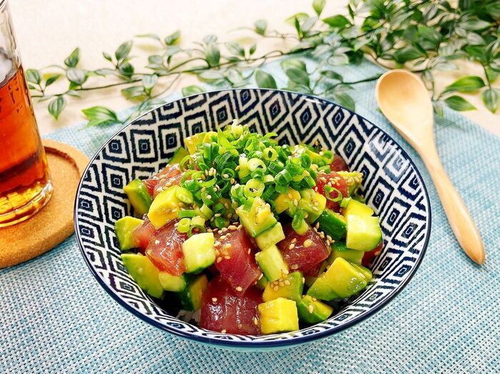 【アヒポキ丼】便利な野菜だし使用!