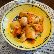 里芋の煮っころがし!エビの出汁でさらに旨味UP