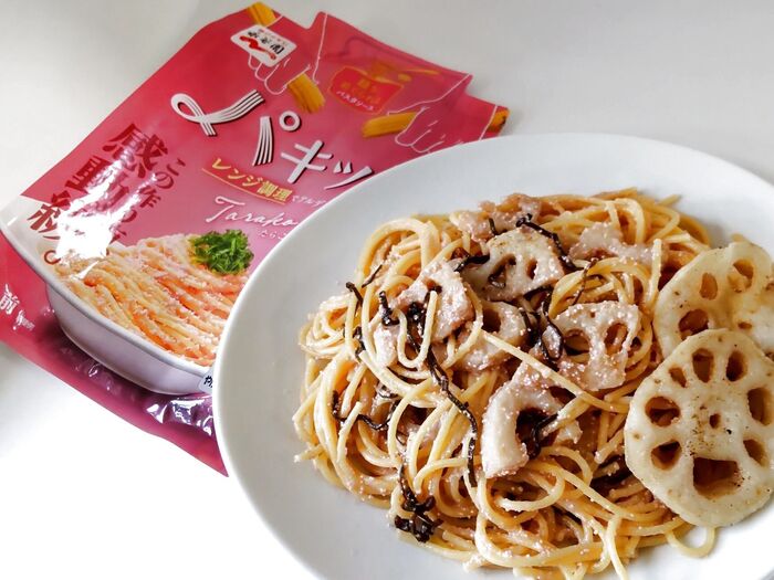 究極のズボラ飯!えーーっ?麺茹でないの?電子レンジだけ!「パキット たらこ」♡美味しくアレンジ!