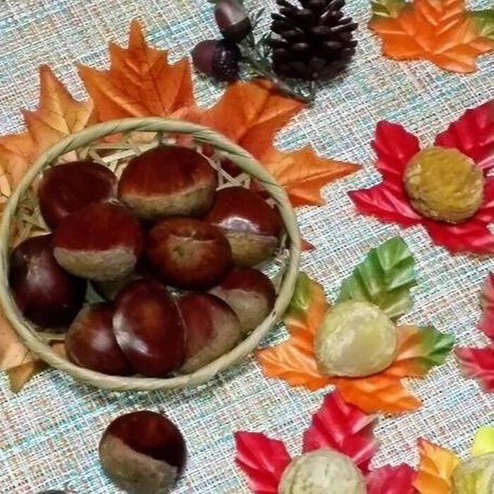 秋の味覚【栗🌰】こうすると 渋皮までキレイに剥けますよ🎵