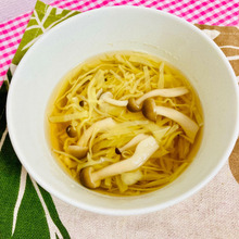 キャベツとしめじのポン酢スープ