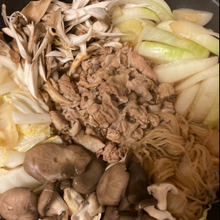 きのこが香る豚しゃぶすき鍋~♪