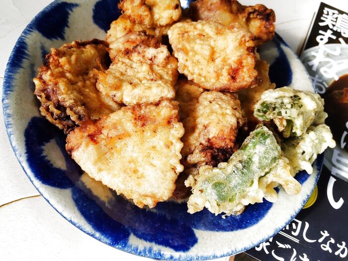 私は、余った衣でお野菜を揚げることにしました